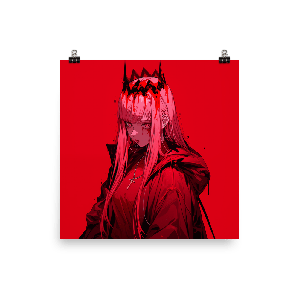 Vampire Pink Lady Crown - Poster - Brunirax Shop