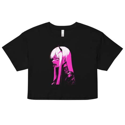 Vampire Pink Lady - Relaxed Fit Heavy Weight - Crop Top - Brunirax Shop