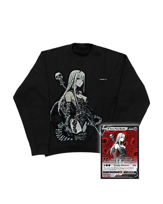Skull Code Two - Embroidered Tapestry Crewneck - Limited Edition